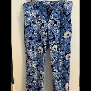 Old Navy Pixie Print Pants - navy pattern size 16